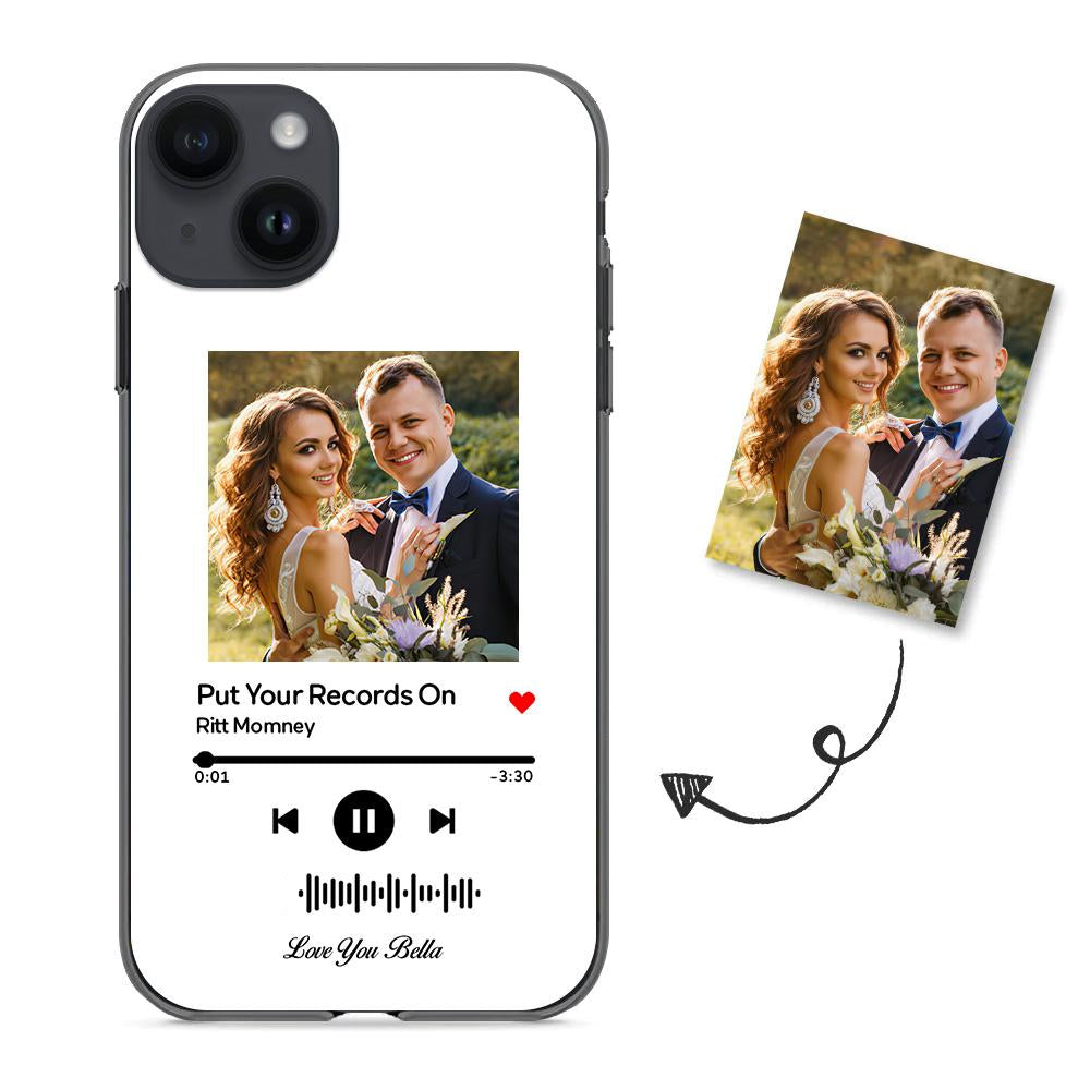 Custom Scannable Music Code Glass iPhone Cases w/ Pictures