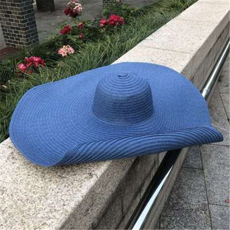 25cm Women's High End Straw Oversized Brim Hat