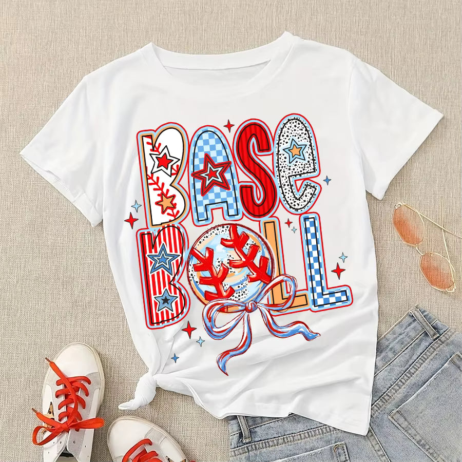 Baseball Game Day Mama DIY Iron-On Heat Transfer Sticker Decal T-shirts Sweatshirts Bag Clothes Decor