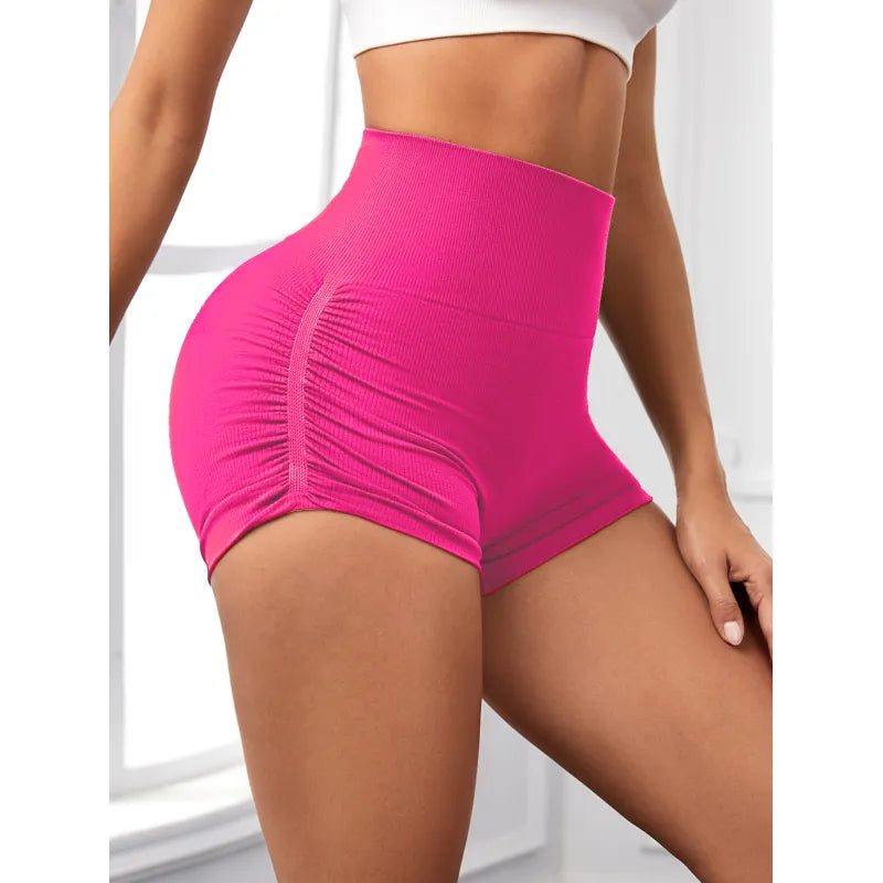 Women Workout Scrunch Butt Lifting High Waisted Yoga Gym Seamless Booty Biker Shorts