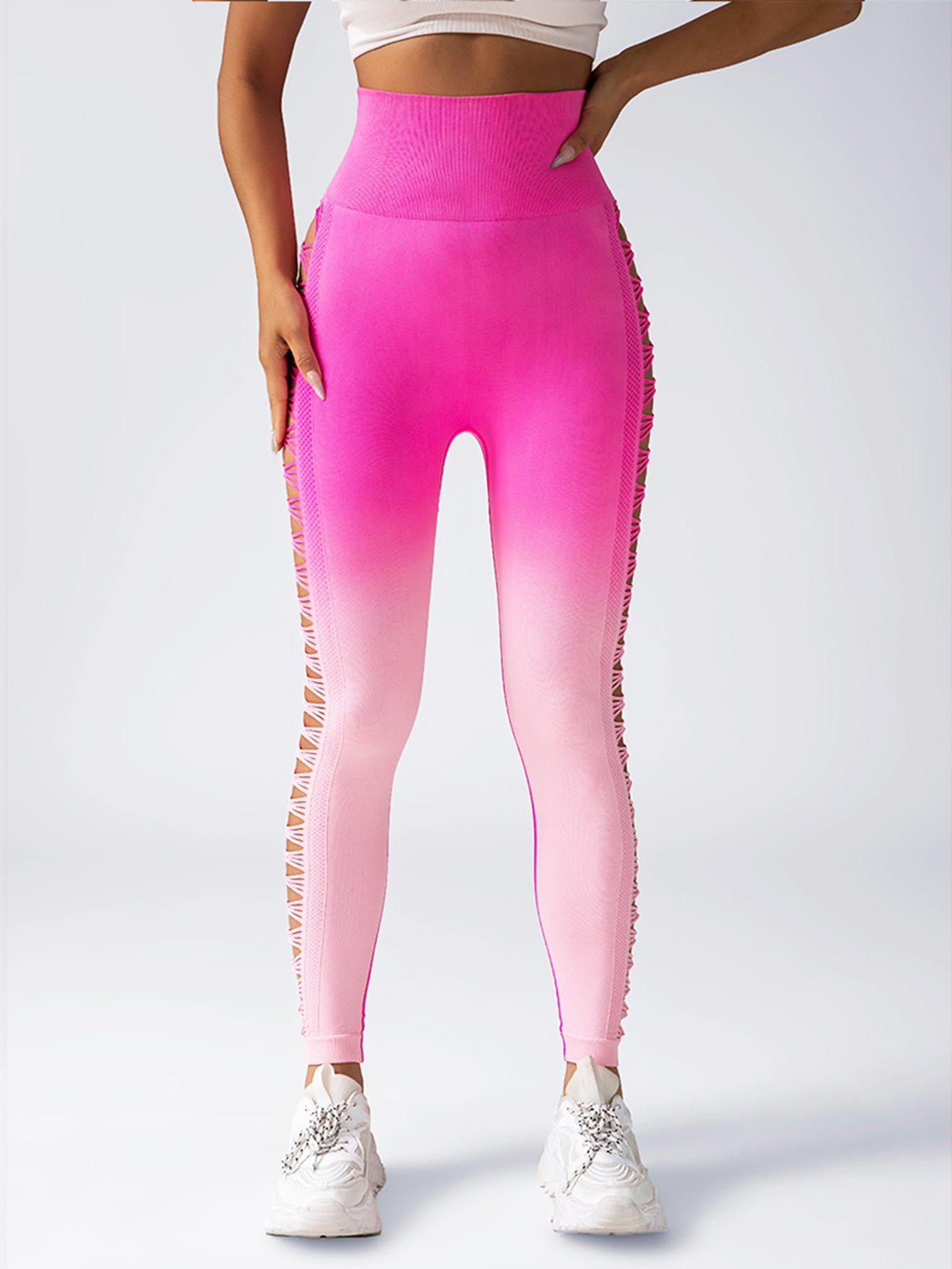 Women's High-Waisted Cutout Booty Lifting Fitness Workout Breathable Yoga Pants Leggings