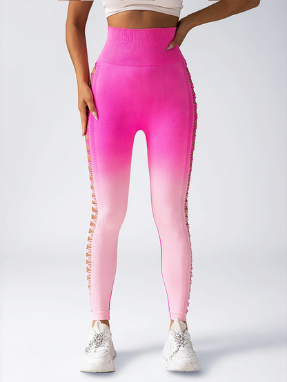 Women's High-Waisted Cutout Booty Lifting Fitness Workout Breathable Yoga Pants Leggings
