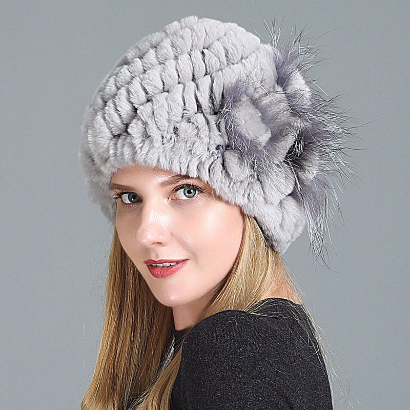 Women's Fashion Warm Fur Knitted Hats