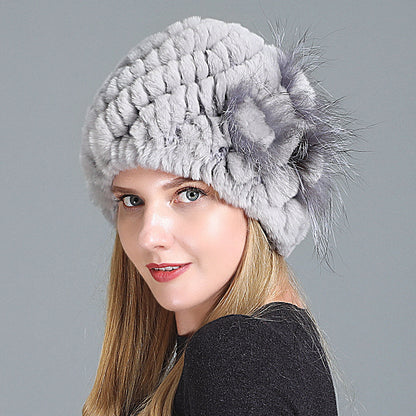 Women's Fashion Warm Fur Knitted Hats
