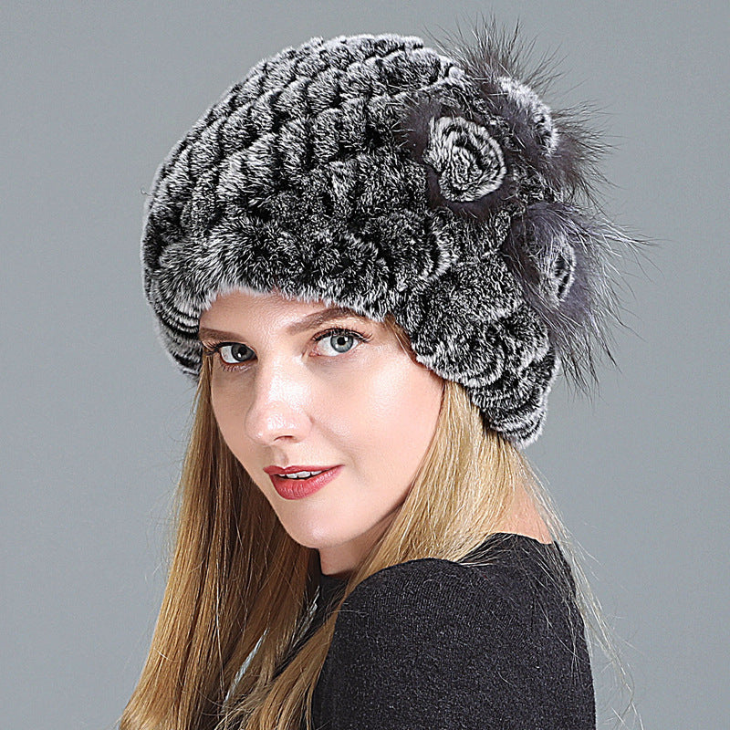 Women's Fashion Warm Fur Knitted Hats