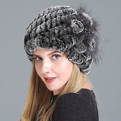 Women's Fashion Warm Fur Knitted Hats