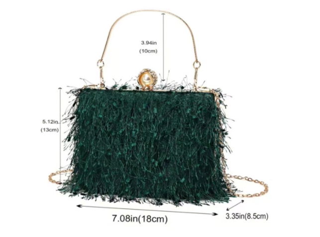 Women Tassel Fashion Luxury Designer Square Crossbody Shoulder Party Evening Clutch Bag