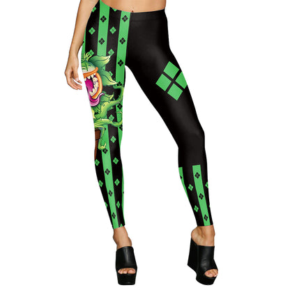 Women Halloween Party Clown Cosplay Printed 3D Digital Fitness Legging Pants