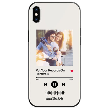 Custom Scannable Music Code Glass iPhone Cases w/ Pictures