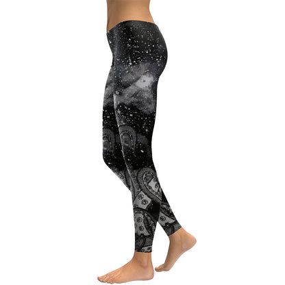 Stylish Women Galaxy Space Fitness Legging Pants