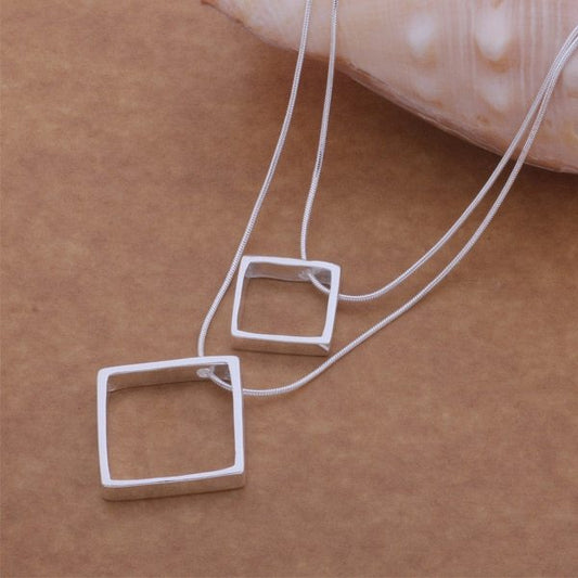 Women Fashion Silver Color Star Necklace