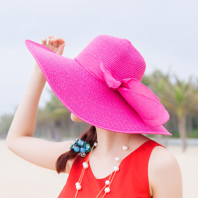 Women Fashion Large Foldable Rim Beach Hat