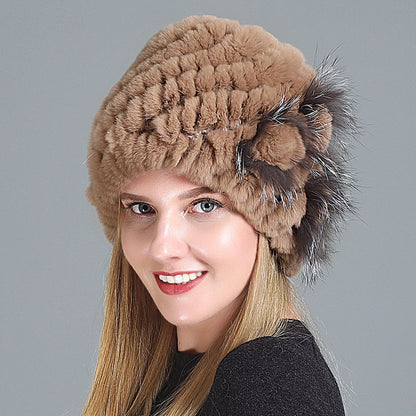 Women's Fashion Warm Fur Knitted Hats