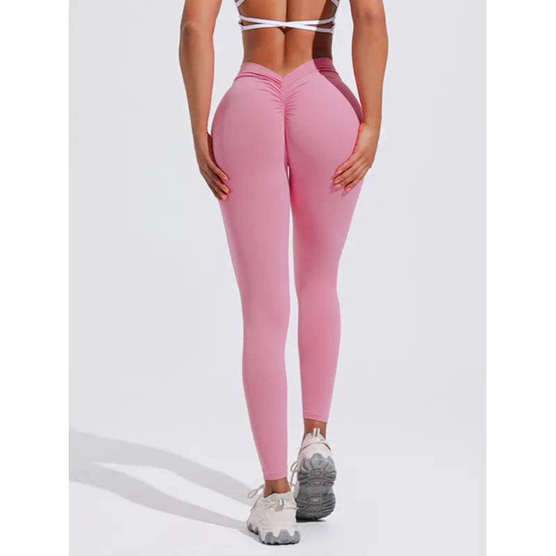 Women High Waist Seamless Scrunch Butt Elastic Ultra-Soft Comfort Fit Sports Yoga Pants Leggings