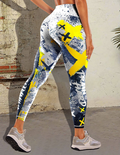 Sexy Printed Sports Fitness High Waist Tight Yoga Pants Leggings