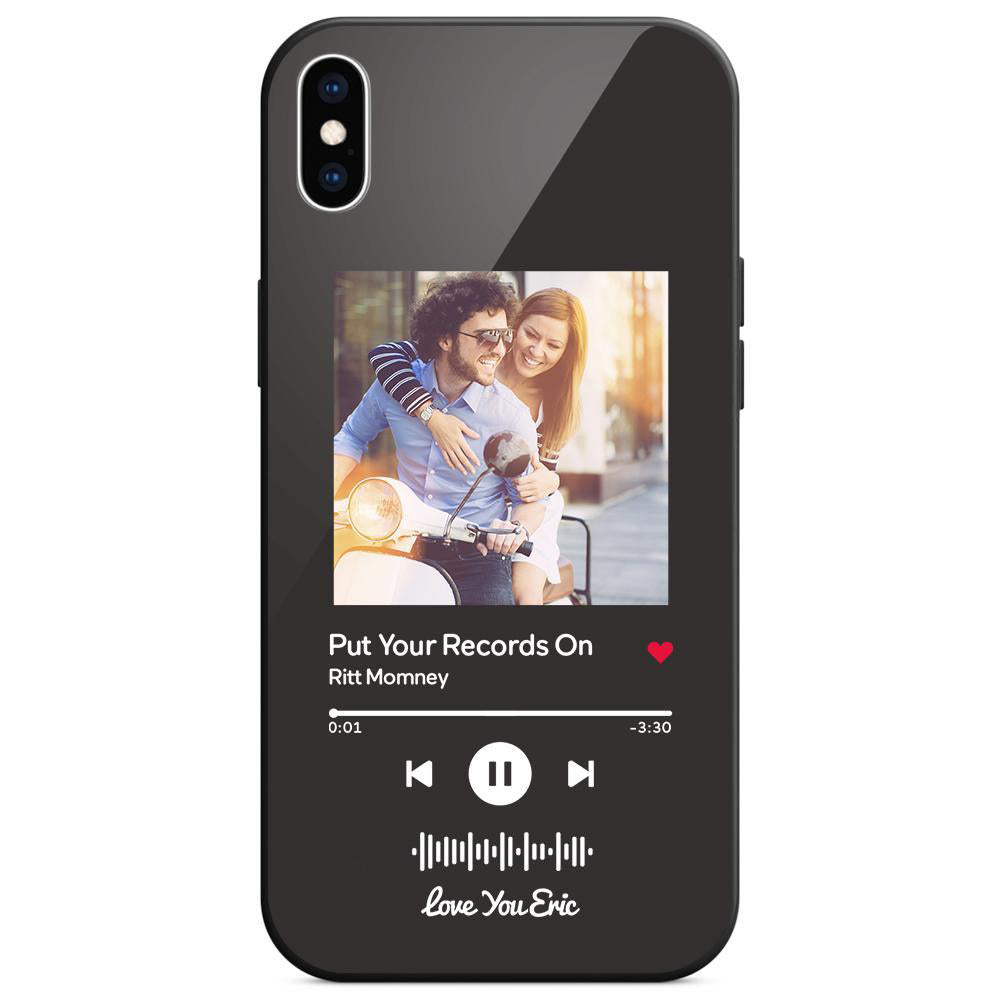 Custom Scannable Music Code Glass iPhone Cases w/ Pictures