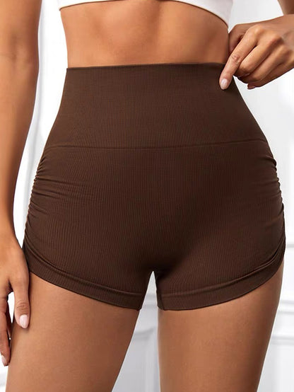 Women Workout Scrunch Butt Lifting High Waisted Yoga Gym Seamless Booty Biker Shorts