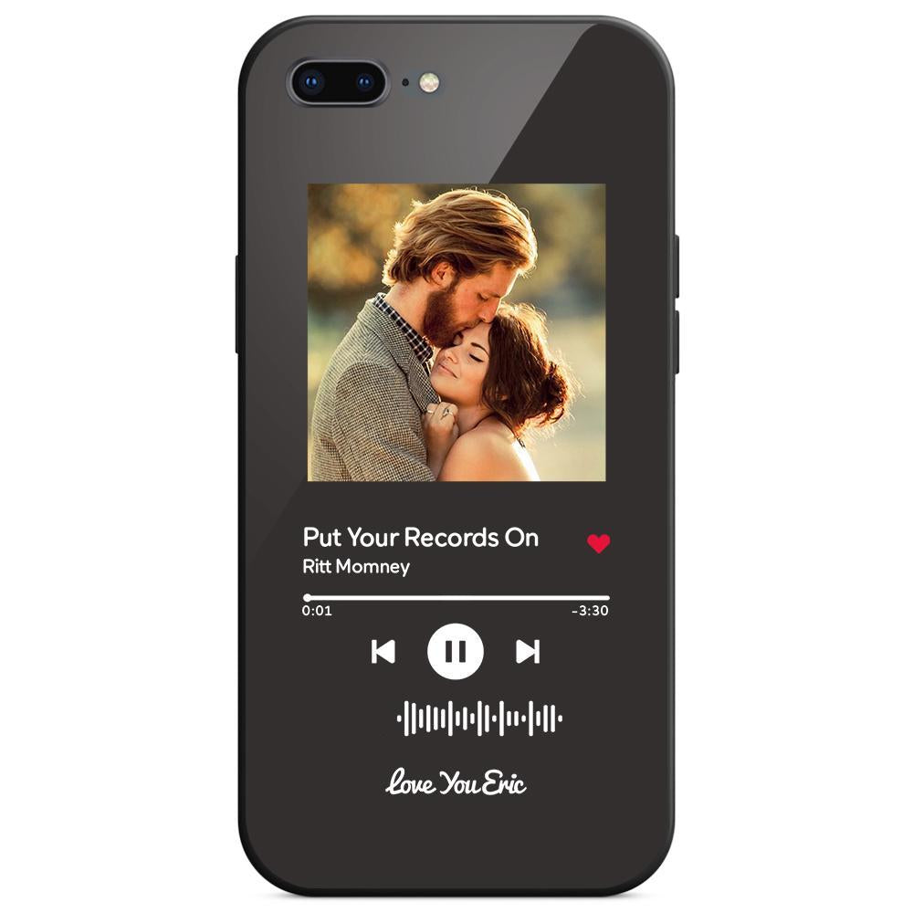 Custom Scannable Music Code Glass iPhone Cases w/ Pictures