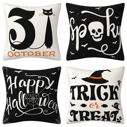 Halloween Pillow Cover Home Decor Linen Cushion Pillowcase