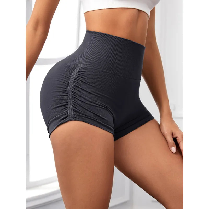 Women Workout Scrunch Butt Lifting High Waisted Yoga Gym Seamless Booty Biker Shorts