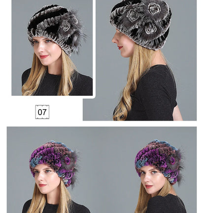 Women's Fashion Warm Fur Knitted Hats