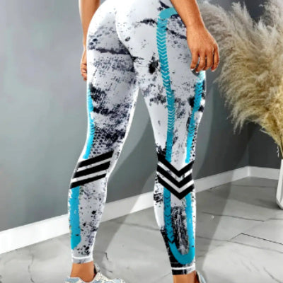 Sexy Printed Sports Fitness High Waist Tight Yoga Pants Leggings