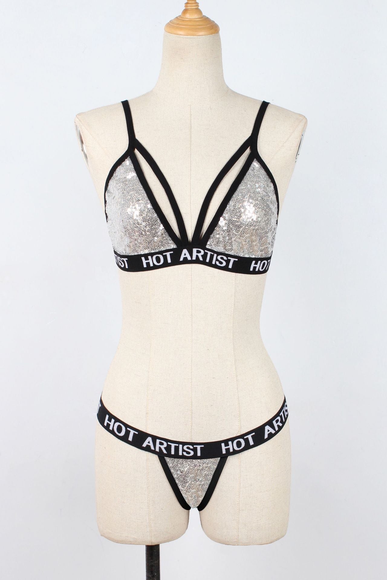 Sexy Women Fashion Sequin Lingerie Bikini Set