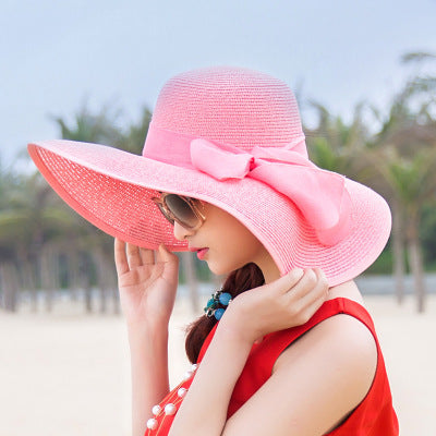 Women Fashion Large Foldable Rim Beach Hat