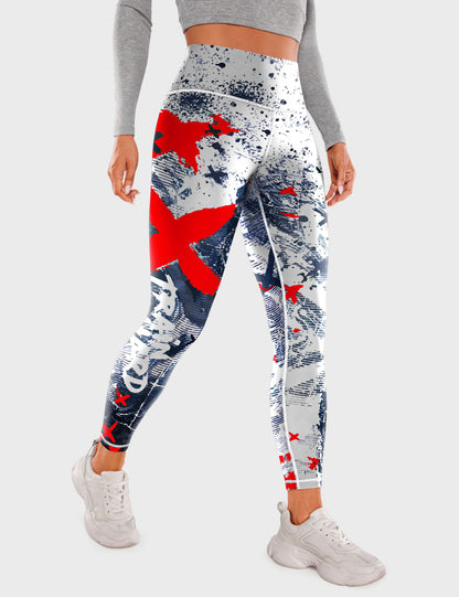 Sexy Printed Sports Fitness High Waist Tight Yoga Pants Leggings