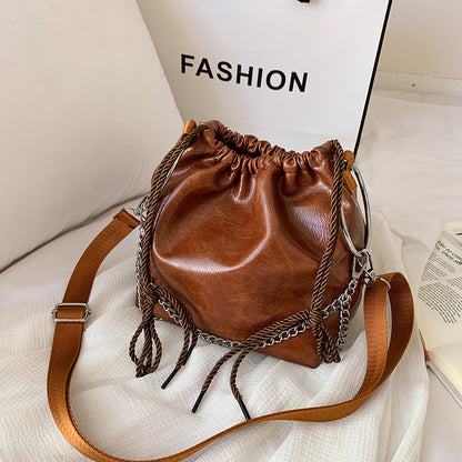 Women Pleated Fashionable Shoulder Party Handbag Bag