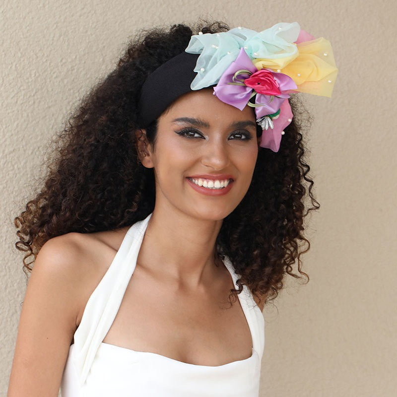 Women Fashionable fabric simulation flower women's pearl butterfly hairband