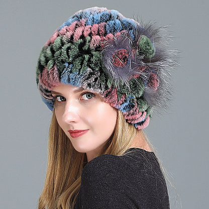 Women's Fashion Warm Fur Knitted Hats