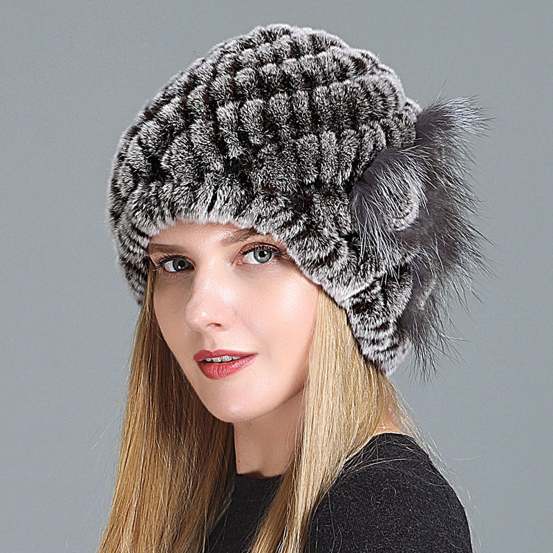 Women's Fashion Warm Fur Knitted Hats