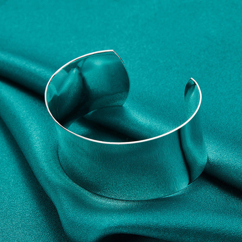 Women's Fashion Silver Smooth Adjustable Bracelet