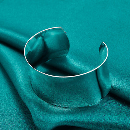 Women's Fashion Silver Smooth Adjustable Bracelet