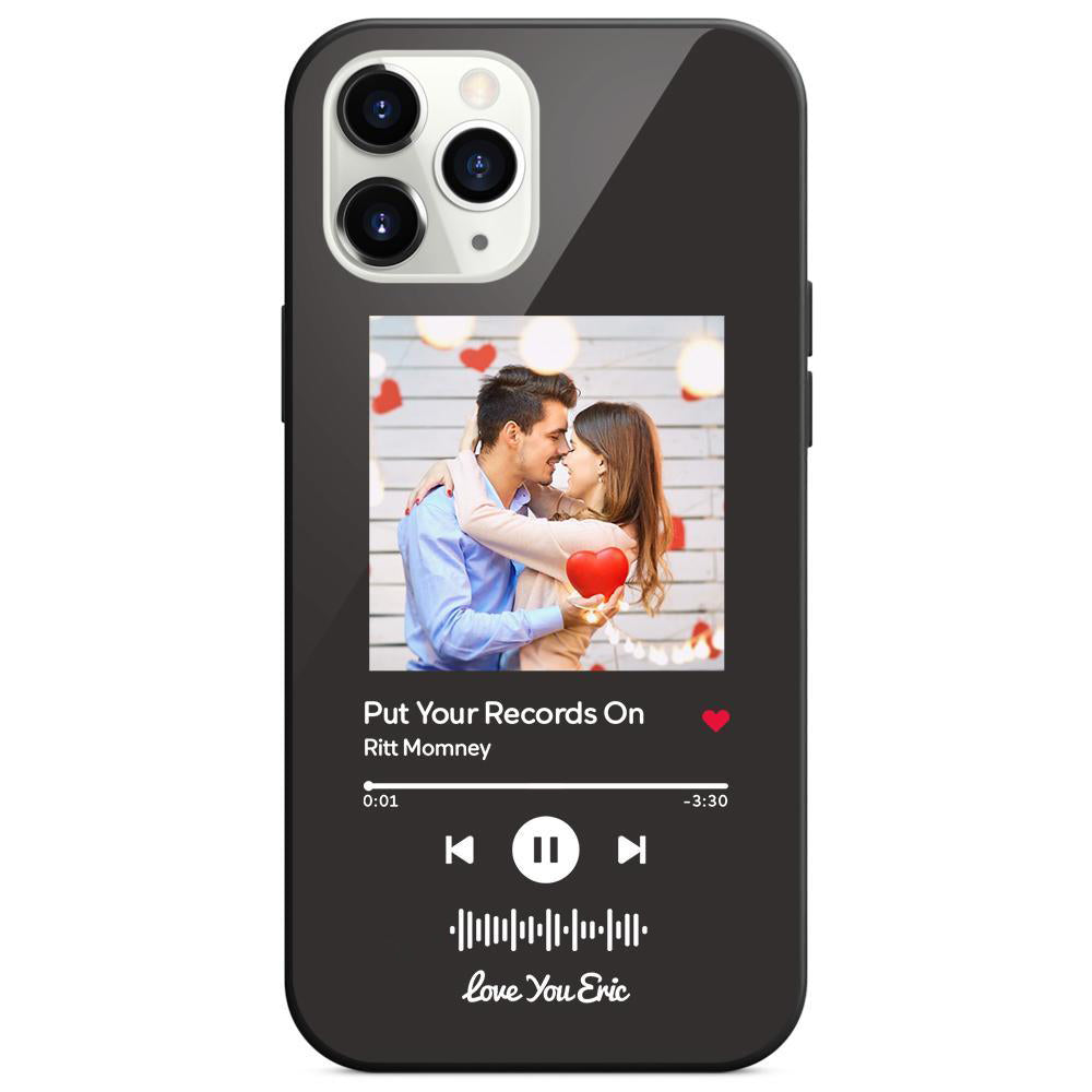 Custom Scannable Music Code Glass iPhone Cases w/ Pictures