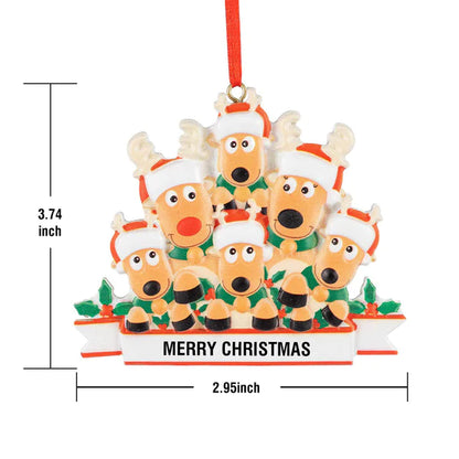 Personalized Name Reindeer Family Xmas Ornament Christmas Decoration Gifts