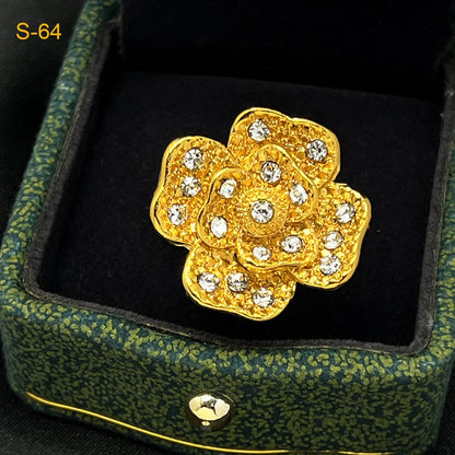 Brazilian 24K Gold Plated Women Dubai Indian African Bridal Wedding Big Pendant Necklace Earringsaf