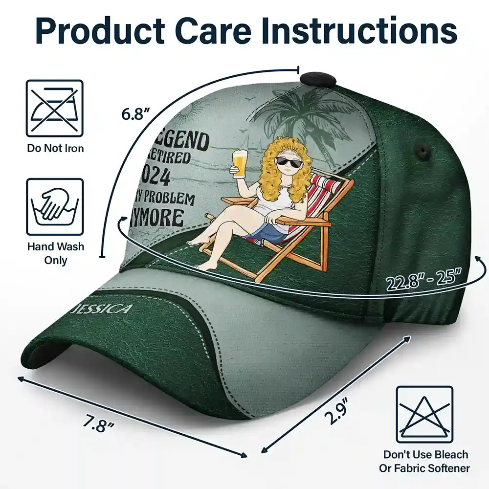 The Legend Has Retired 22/23/24 Not My Problem Anymore - Personalized Classic Caps Hat