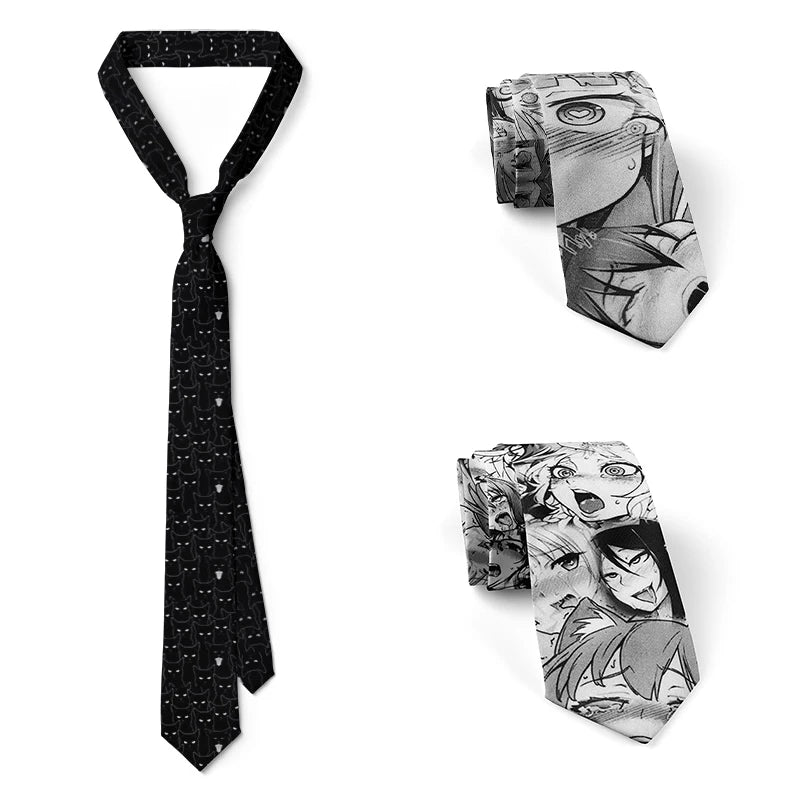 8cm Anime Printed Fashion Groomsmen Necktie Wedding Ties