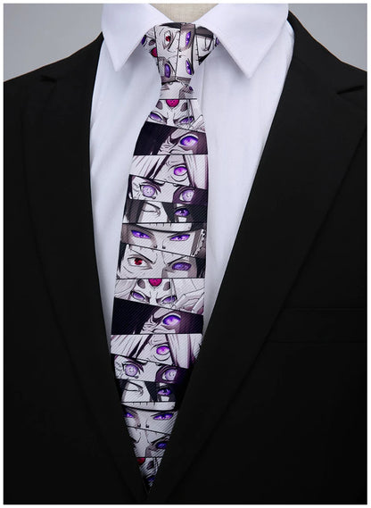 8cm Anime Printed Fashion Groomsmen Necktie Wedding Ties