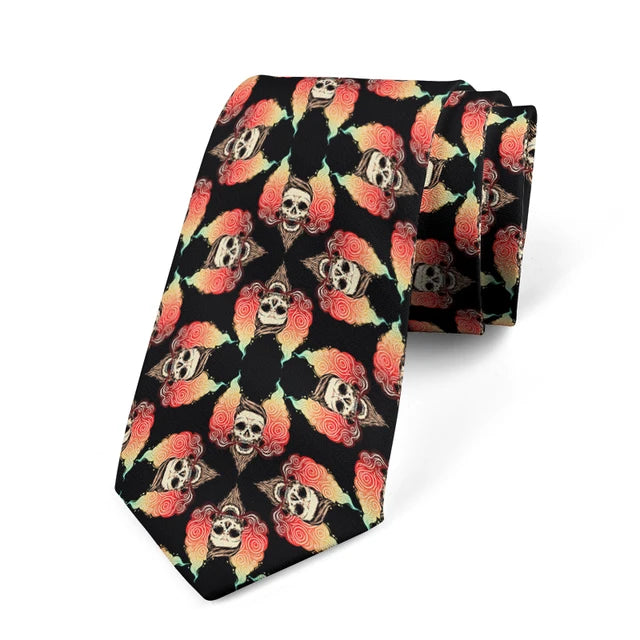 Classical Men Skull Fashion Cartoon Bowtie Neckties Ties