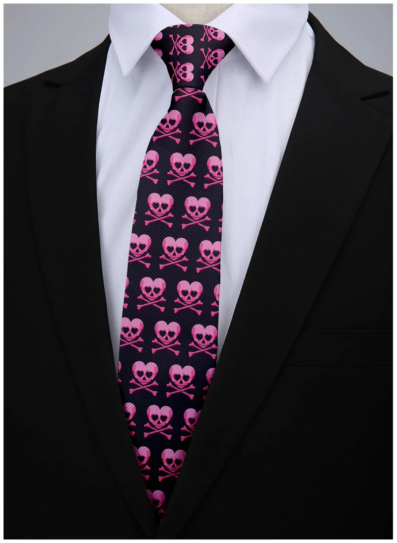 Classical Men Skull Fashion Cartoon Bowtie Neckties Ties