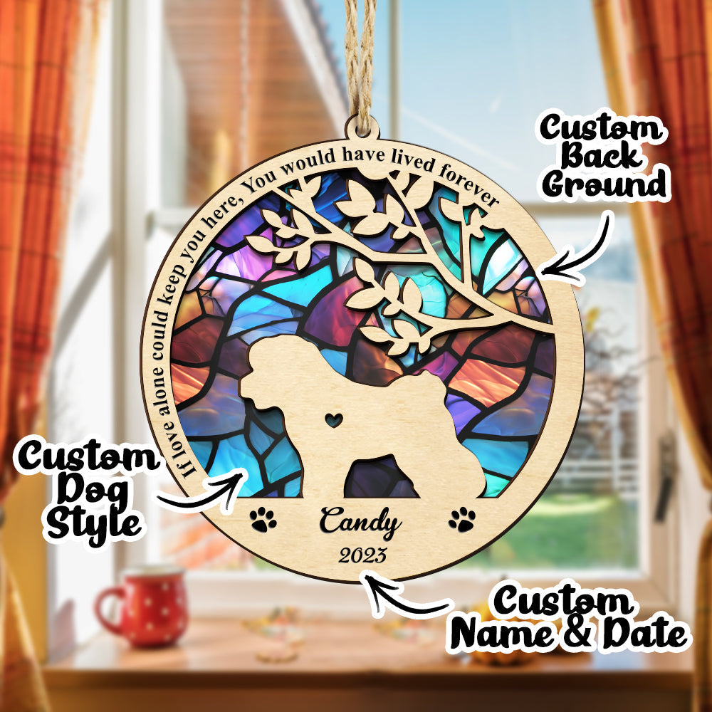 Personalized Pet Dog Lover Memorial Suncatcher Ornament Gifts
