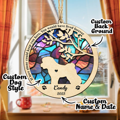 Personalized Pet Dog Lover Memorial Suncatcher Ornament Gifts