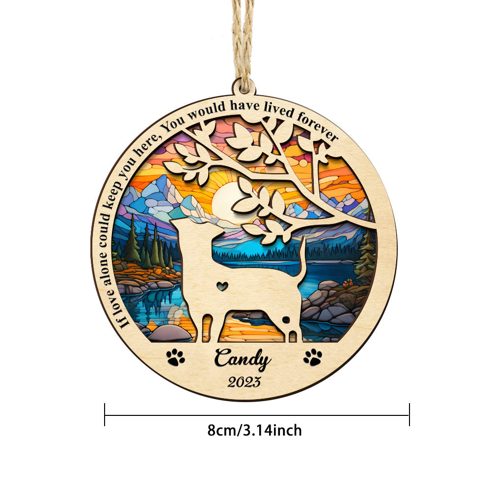 Personalized Pet Dog Lover Memorial Suncatcher Ornament Gifts
