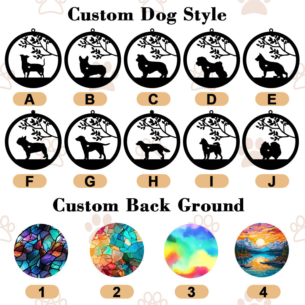 Personalized Pet Dog Lover Memorial Suncatcher Ornament Gifts