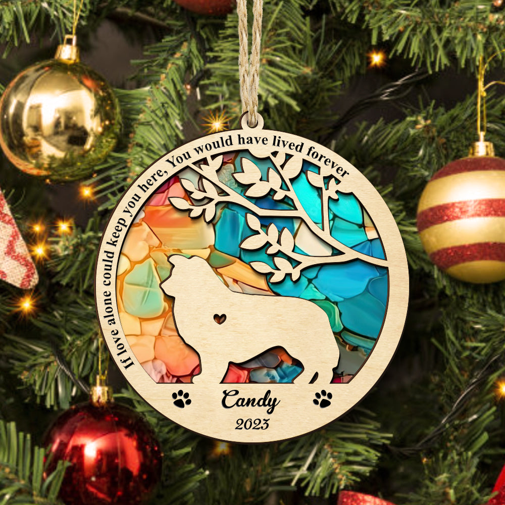 Personalized Pet Dog Lover Memorial Suncatcher Ornament Gifts