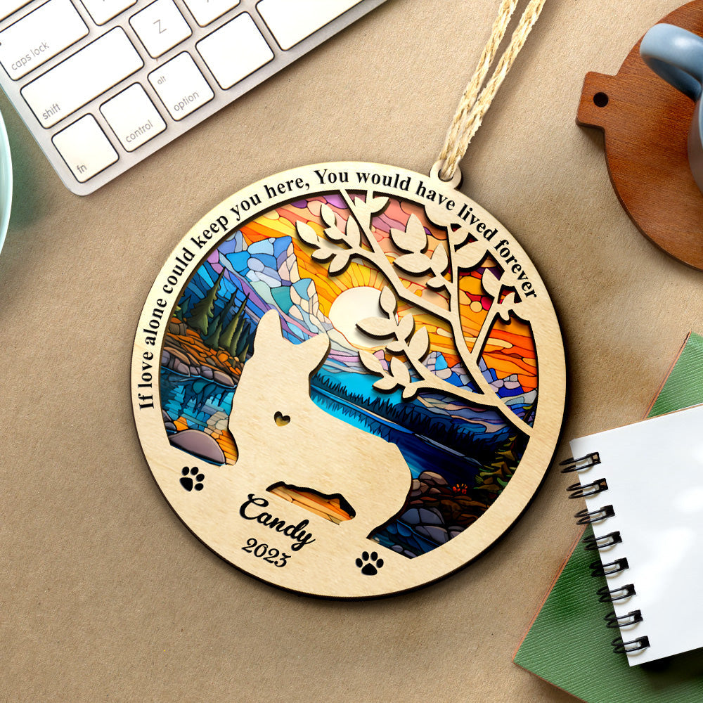 Personalized Pet Dog Lover Memorial Suncatcher Ornament Gifts
