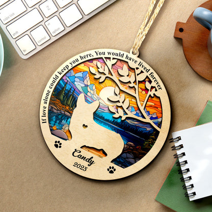 Personalized Pet Dog Lover Memorial Suncatcher Ornament Gifts